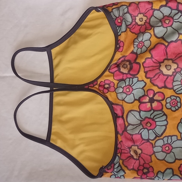 Floral One Piece Bathing Swim Suit Size 10/12 - Picture 4 of 6